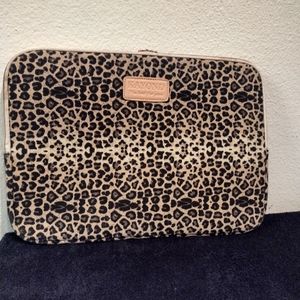 EUC Leopard print laptop carrier